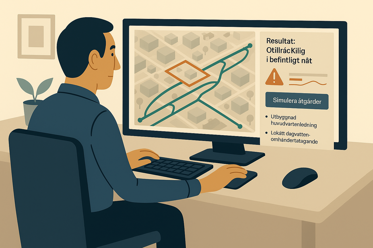 Användarfall: Ledningsnätssimulering under pågående detaljplan